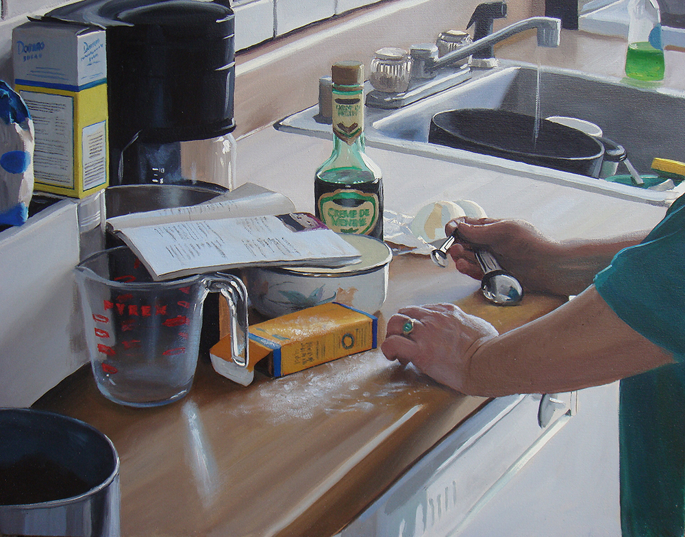 Kitchen, oil on canvas, 22" x 28", 2007.