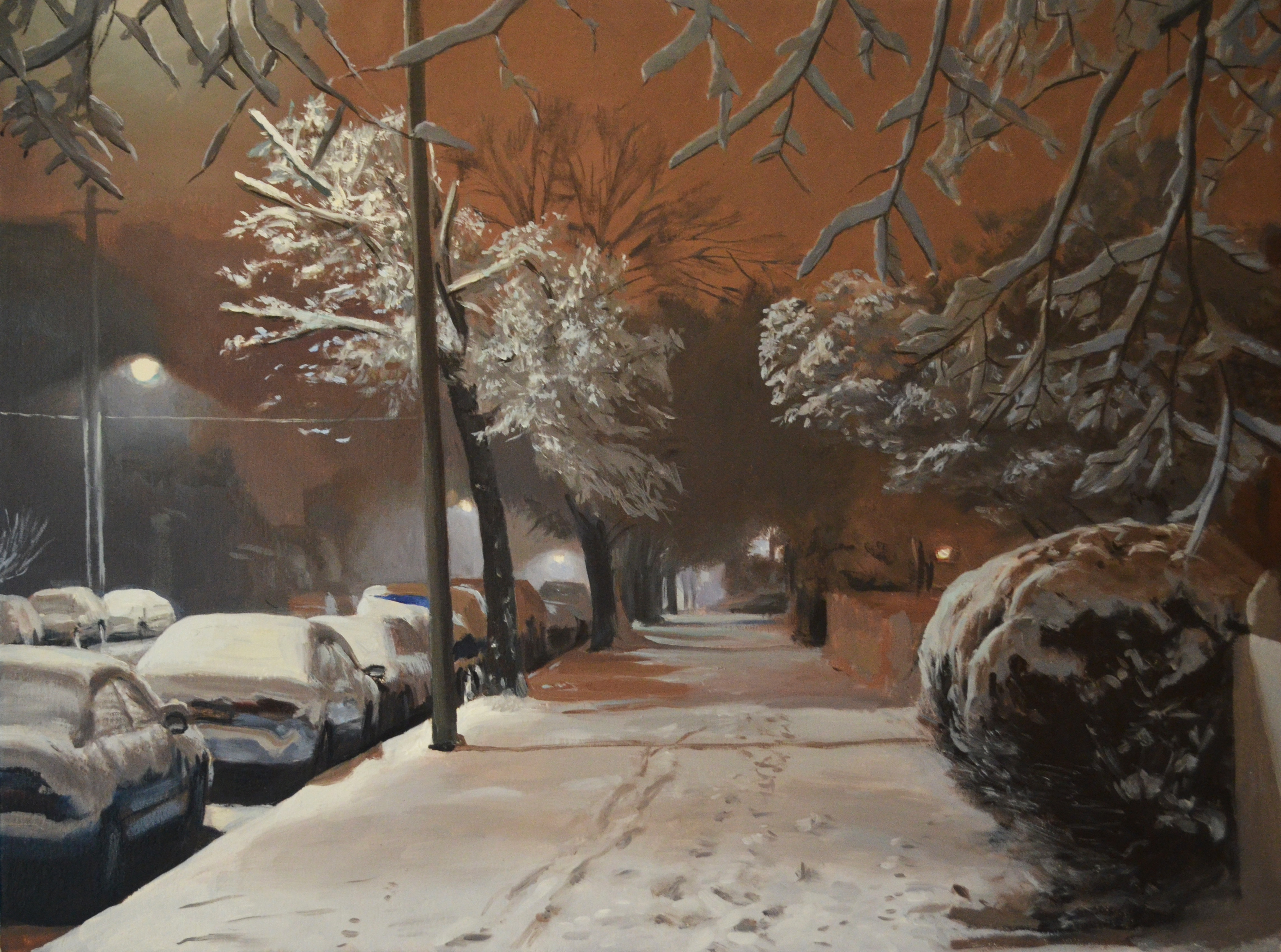 Snow Path, oil on canvas, 18" x 24", 2015.